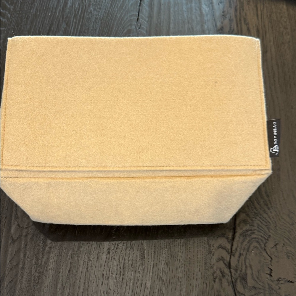 Beige Felt Organizer 12 x 5 for purse never used